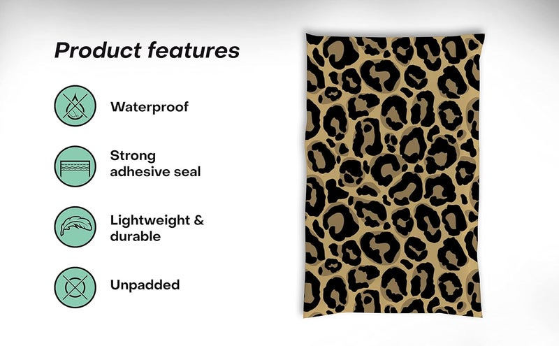Package Mint Poly Mailers 6 x 9 200 Pack | Waterproof & Tear Resistant Mailing Envelopes for Small Business Supplies | Shipping Bags for Clothes | Cute Shipping Bags for Small Business - Leopard - Image 4
